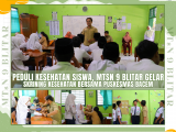 Peduli Kesehatan Siswa, MTsN 9 Blitar Gelar Skrining Kesehatan Bersama Puskesmas Bacem