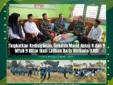 Tingkatkan Kedisiplinan, Seluruh Murid Kelas 8 dan 9 MTsN 9 Blitar Ikuti Latihan Baris Berbaris (LBB)