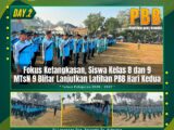 Fokus Ketangkasan, Siswa Kelas 8 dan 9 MTsN 9 Blitar Lanjutkan Latihan PBB Hari Kedua di Lapangan Selorejo