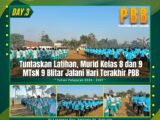 Tuntaskan Latihan, Murid Kelas 8 dan 9 MTsN 9 Blitar Jalani Hari Terakhir PBB di Lapangan Selorejo