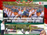 Awali Pekan dengan Kedisiplinan, MTsN 9 Blitar Gelar Upacara Bendera Rutin Hari Senin